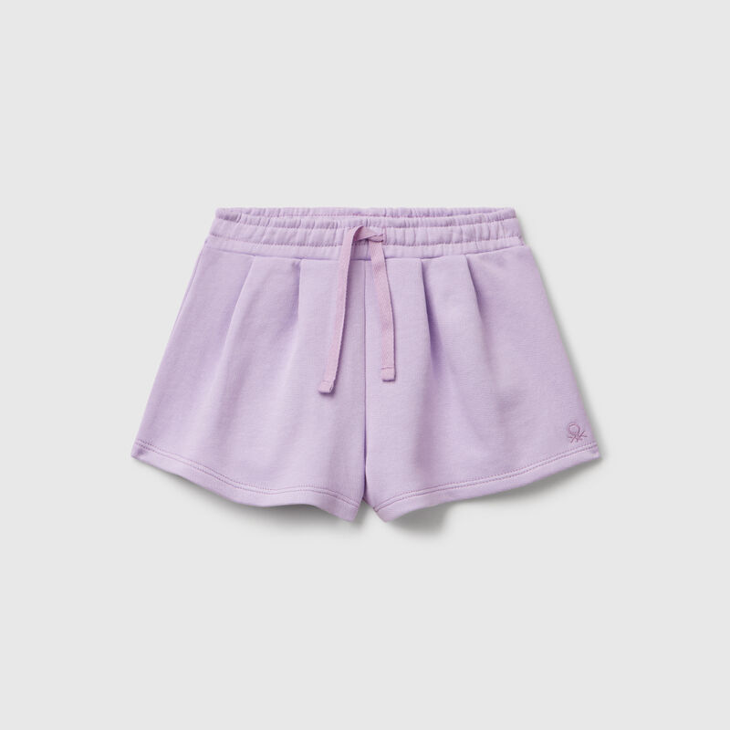 Cotton fleece shorts