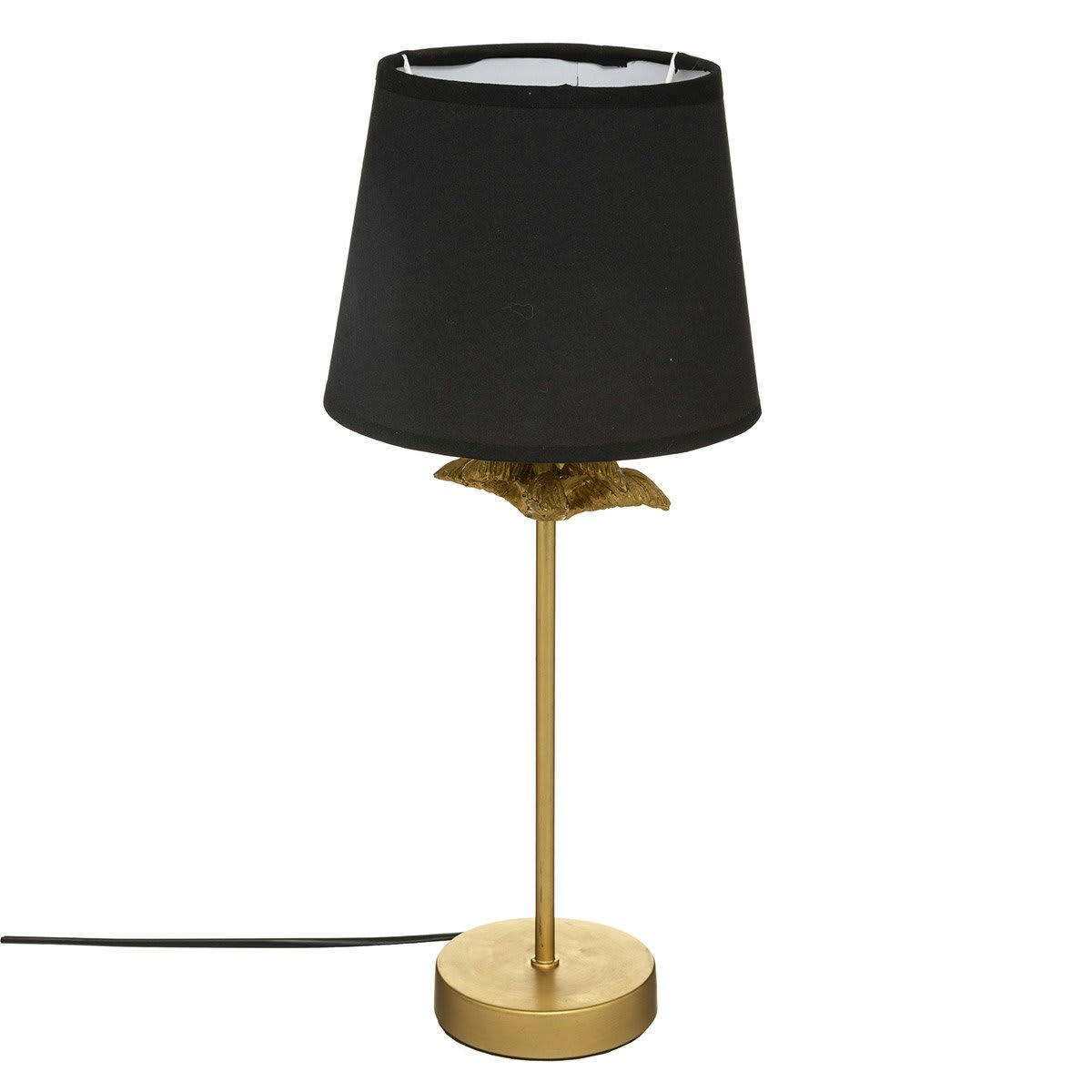 - Lampe droite palmier doré H45,5cm