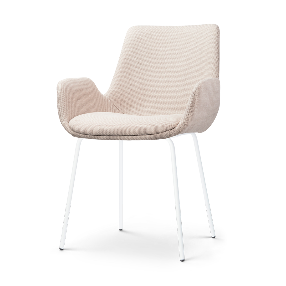 Nolon Nora-Eef Eetkamerstoel Beige - met Armleuning - Wit
