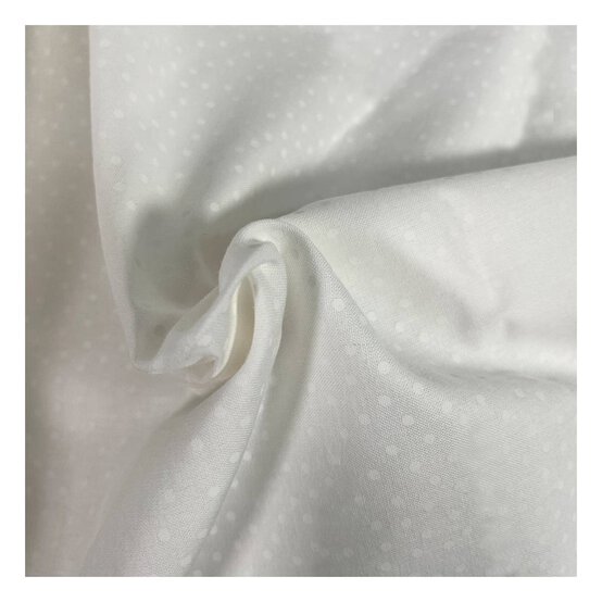 White Spotty Cotton Textured Blender Fabric by the Metre