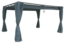 Cortinas pérgola palmeira cinza ardósia