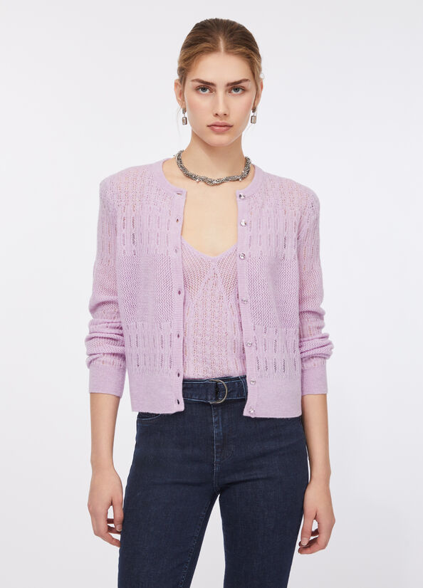 Cardigan in lana e alpaca