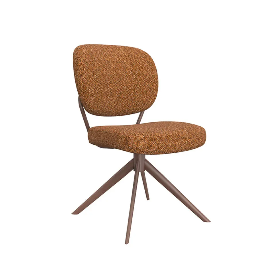 LABEL51 Eetkamerstoel Geneva - Coral - Boucle - set van 2