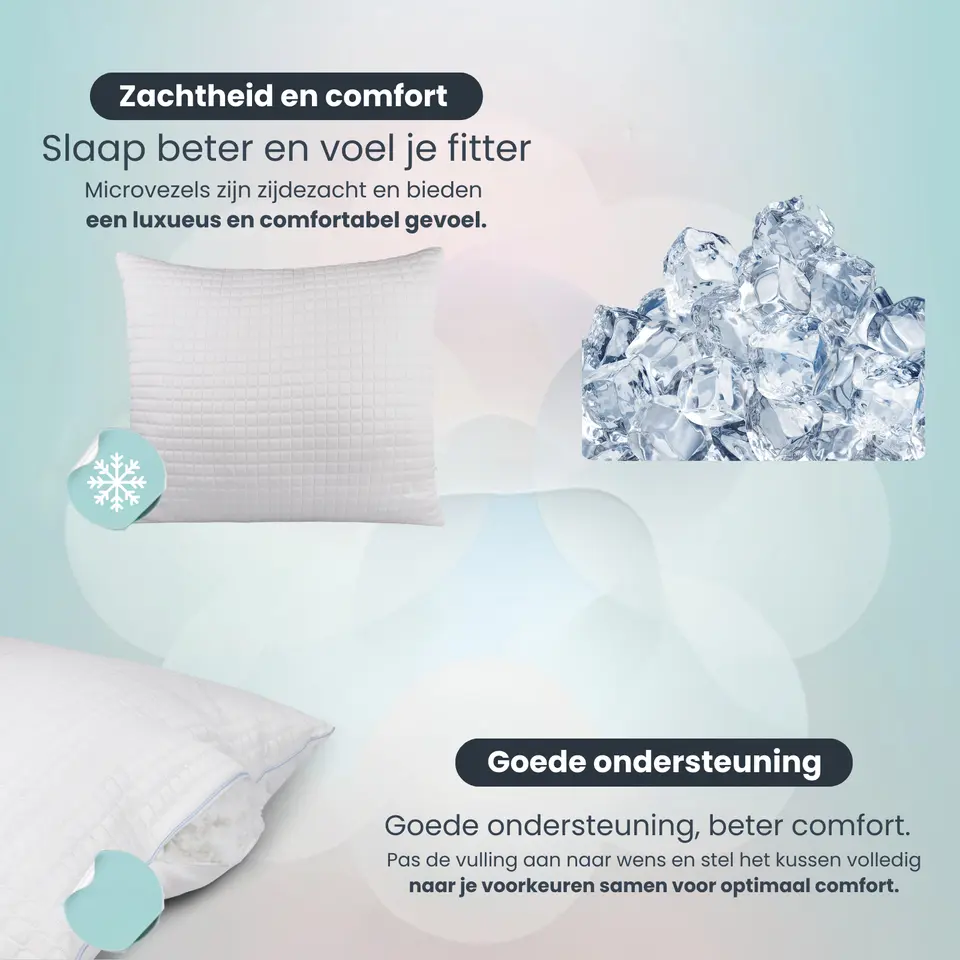 Troonz Hoofdkussen One - Verkoelend, Afmeting 60 x 70 cm