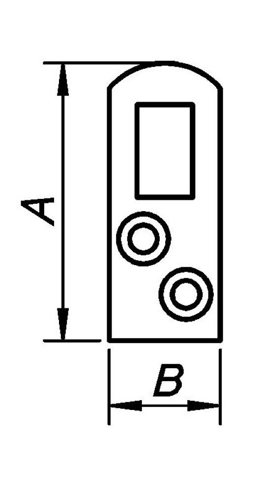HENGEJERN PN BESLAG DESIGN FORSINKET 60X16MM