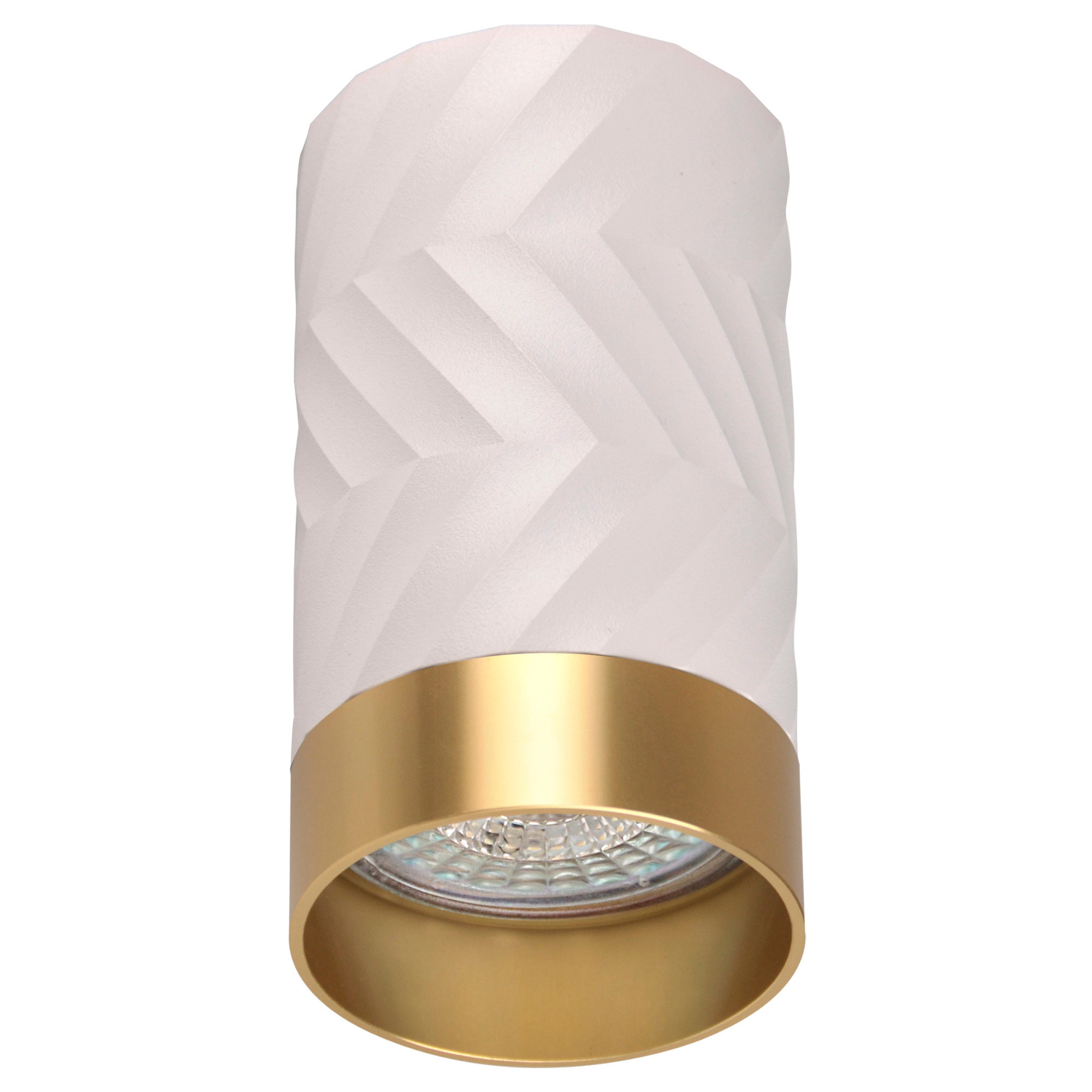 Spot okrągły biało-złoty ARRAS1xGU10x10W wym:10x5,5x5,5cm IP20 Polux