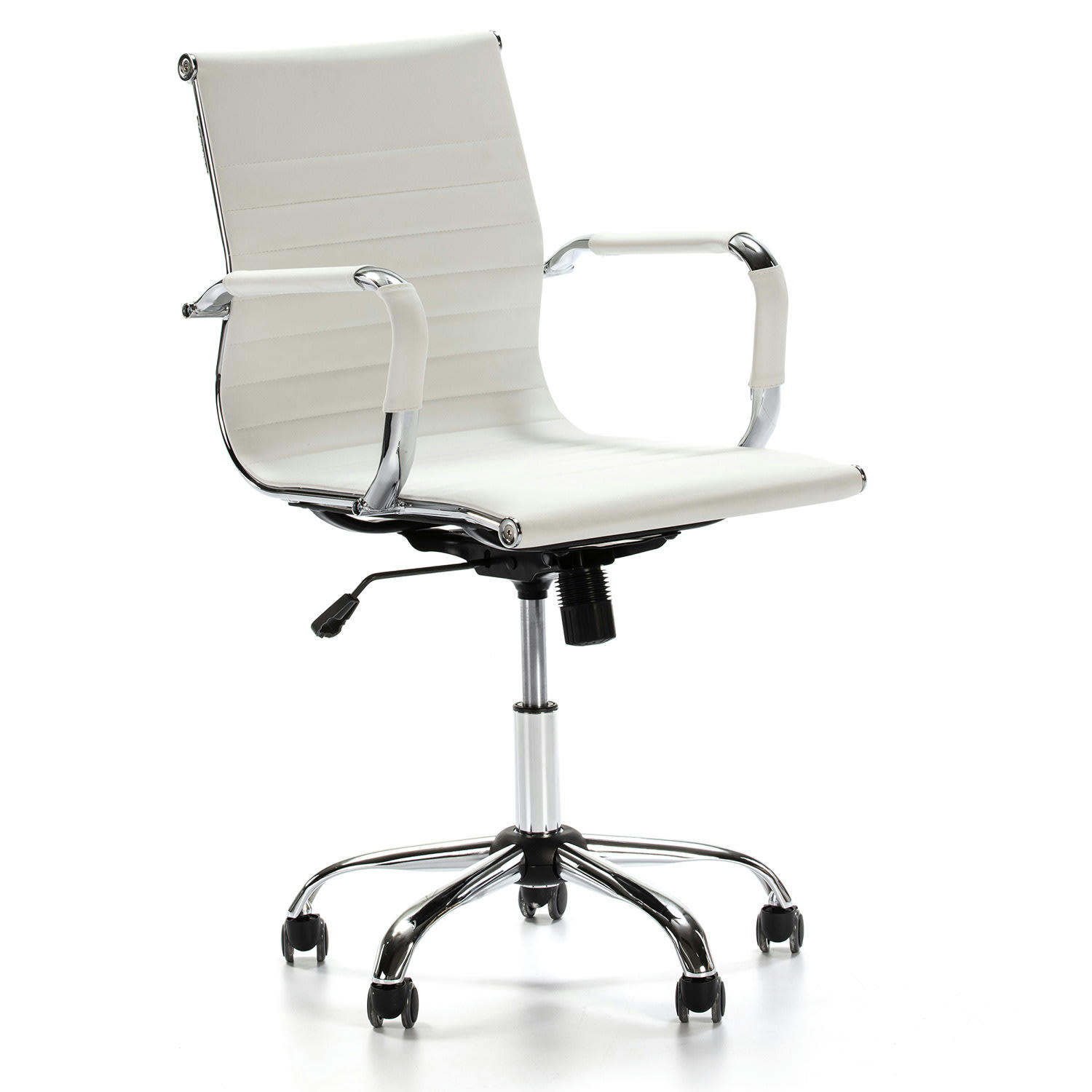 CROMA - Fauteuil de bureau inclinable blanc,cuir synthétique