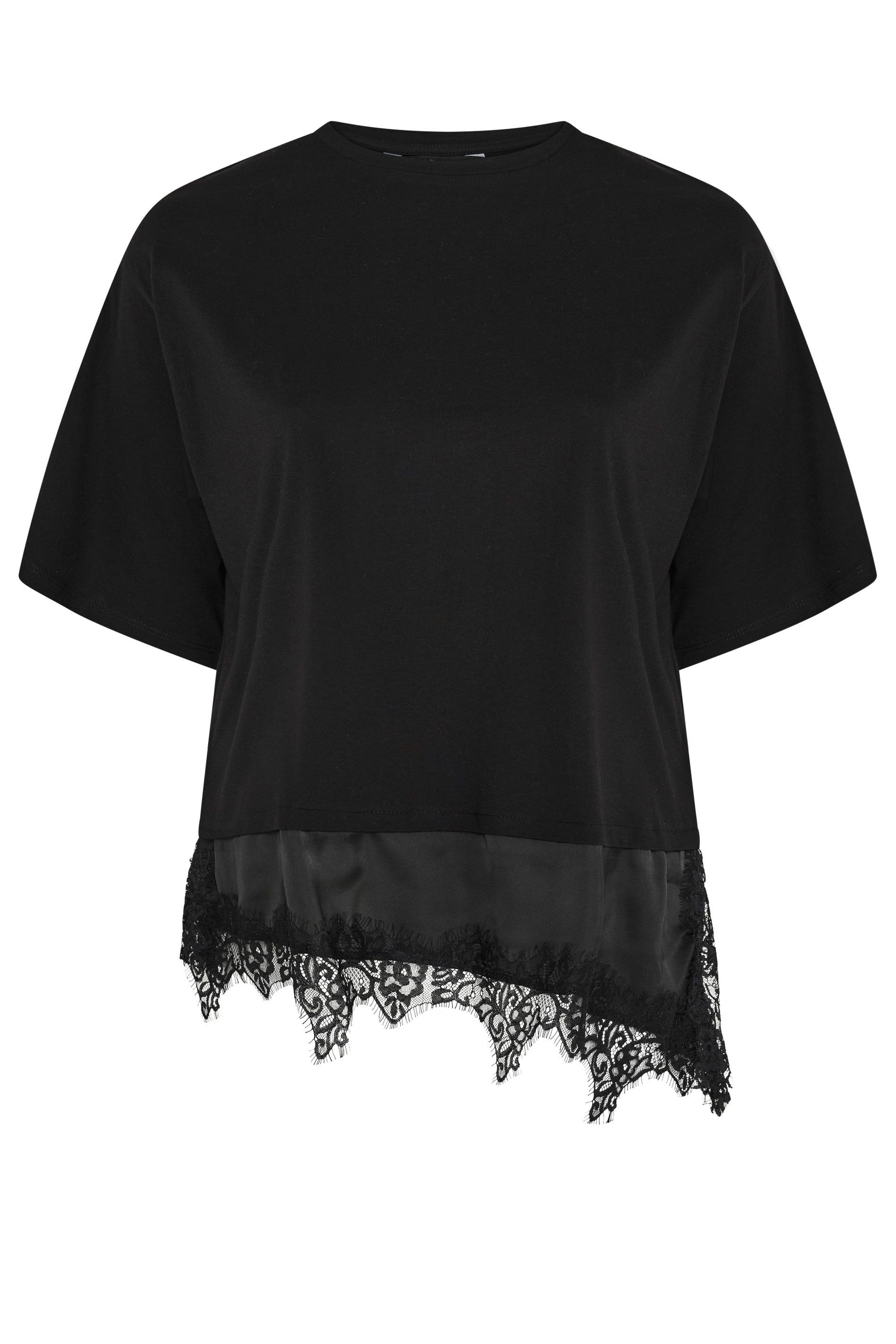 Yours Lace Trim T-Shirt