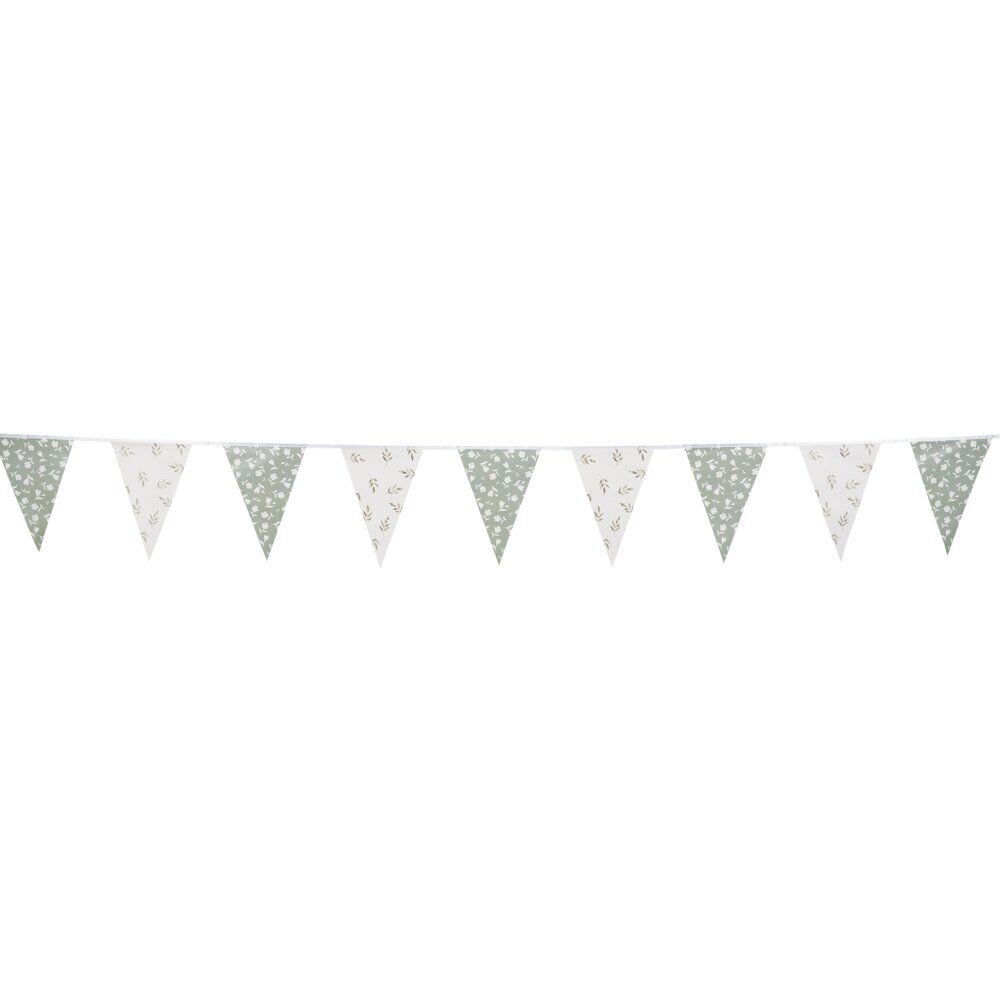 Guirlande fanion motif végétal thème nature 4m
