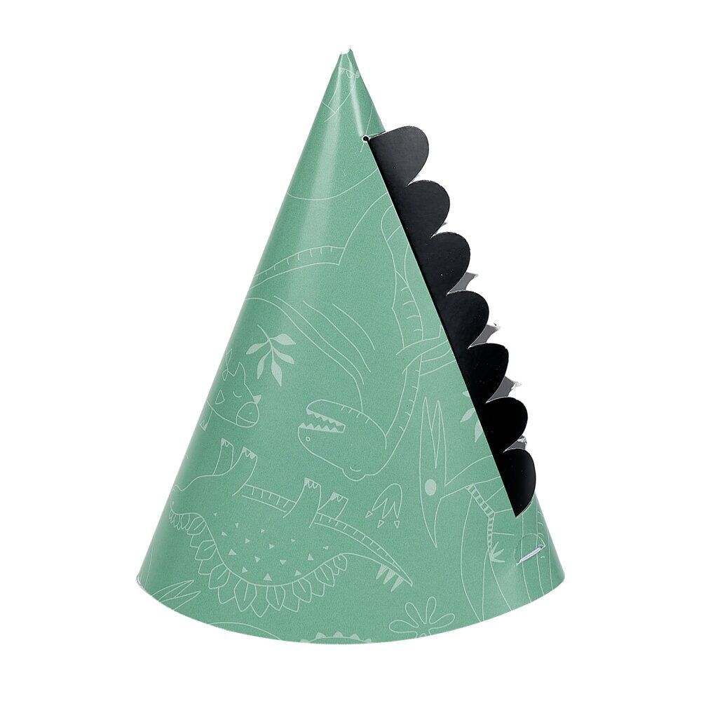 Chapeau de fête dinosaure x8
