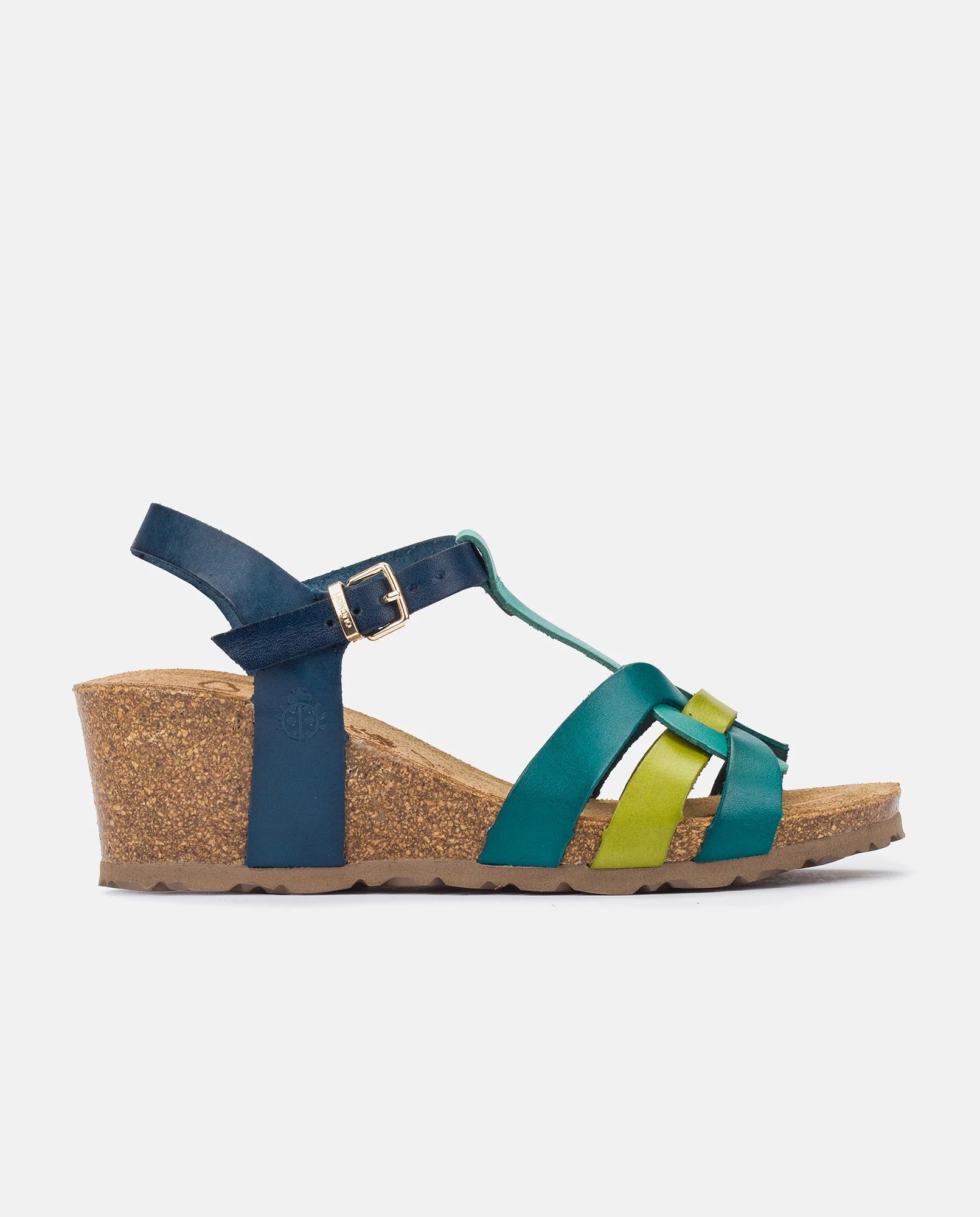 Sandalia de cuña Cadiz 138 azul