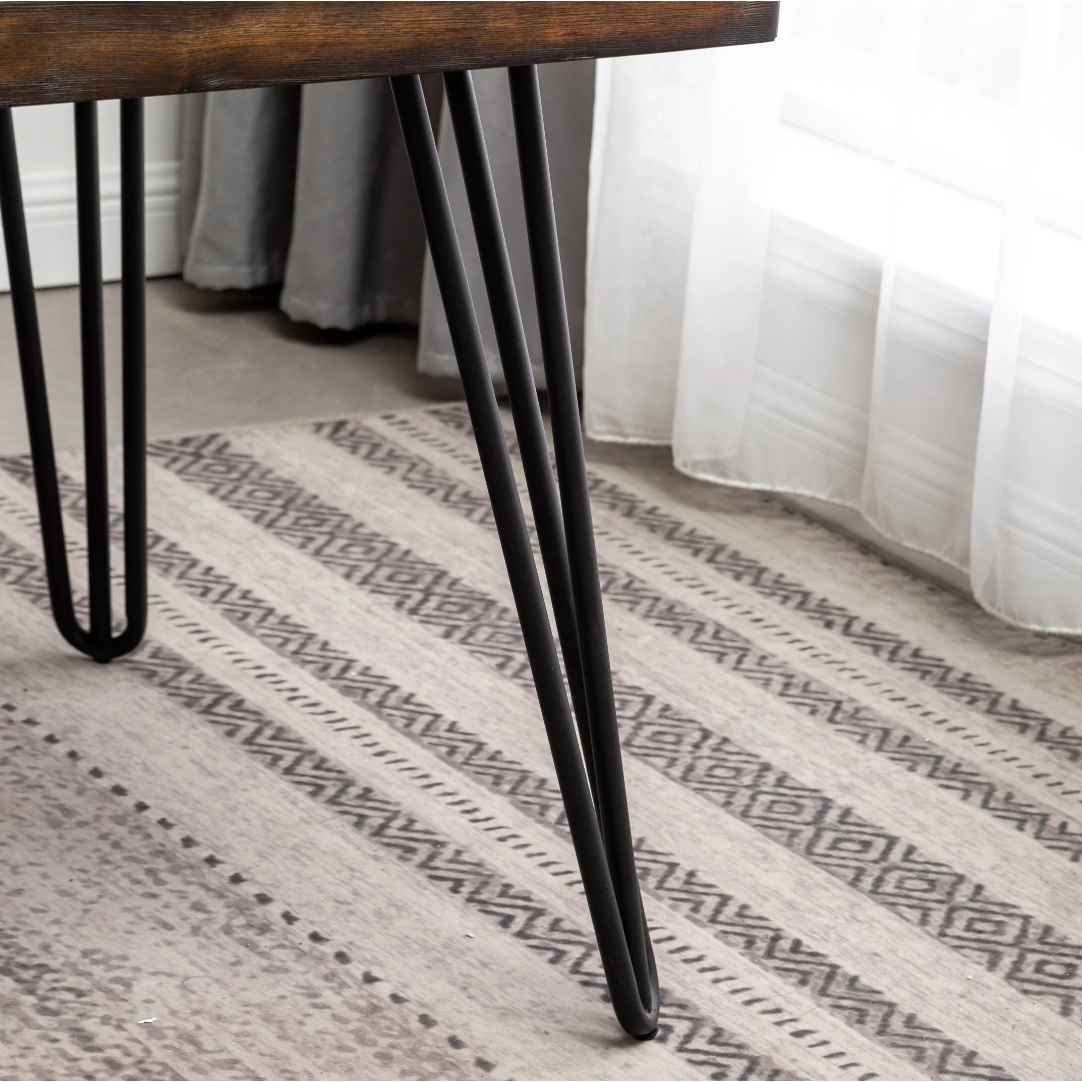 Roundhill Furniture Aryven Industrial 7-Piece Dining Set