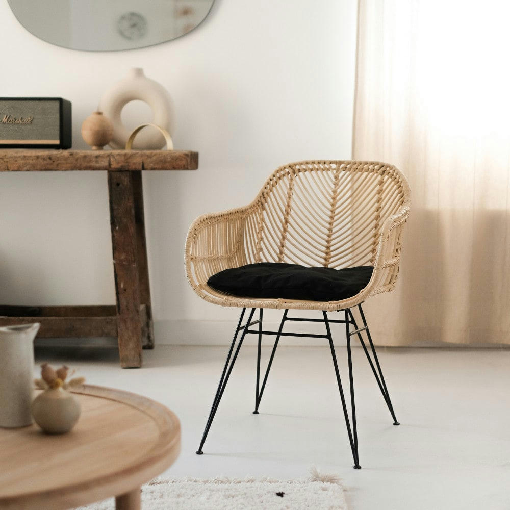 NUNUHAI - Fauteuil de table en rotin