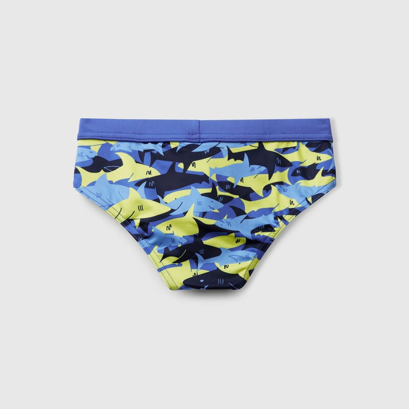 Swim bottoms with shark print