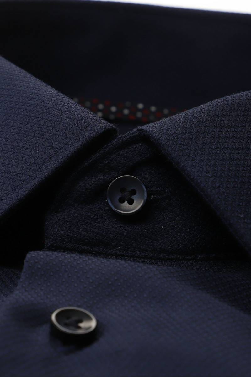 ETERNA Modern Fit Hemd marine, Strukturiert (super langer Arm)