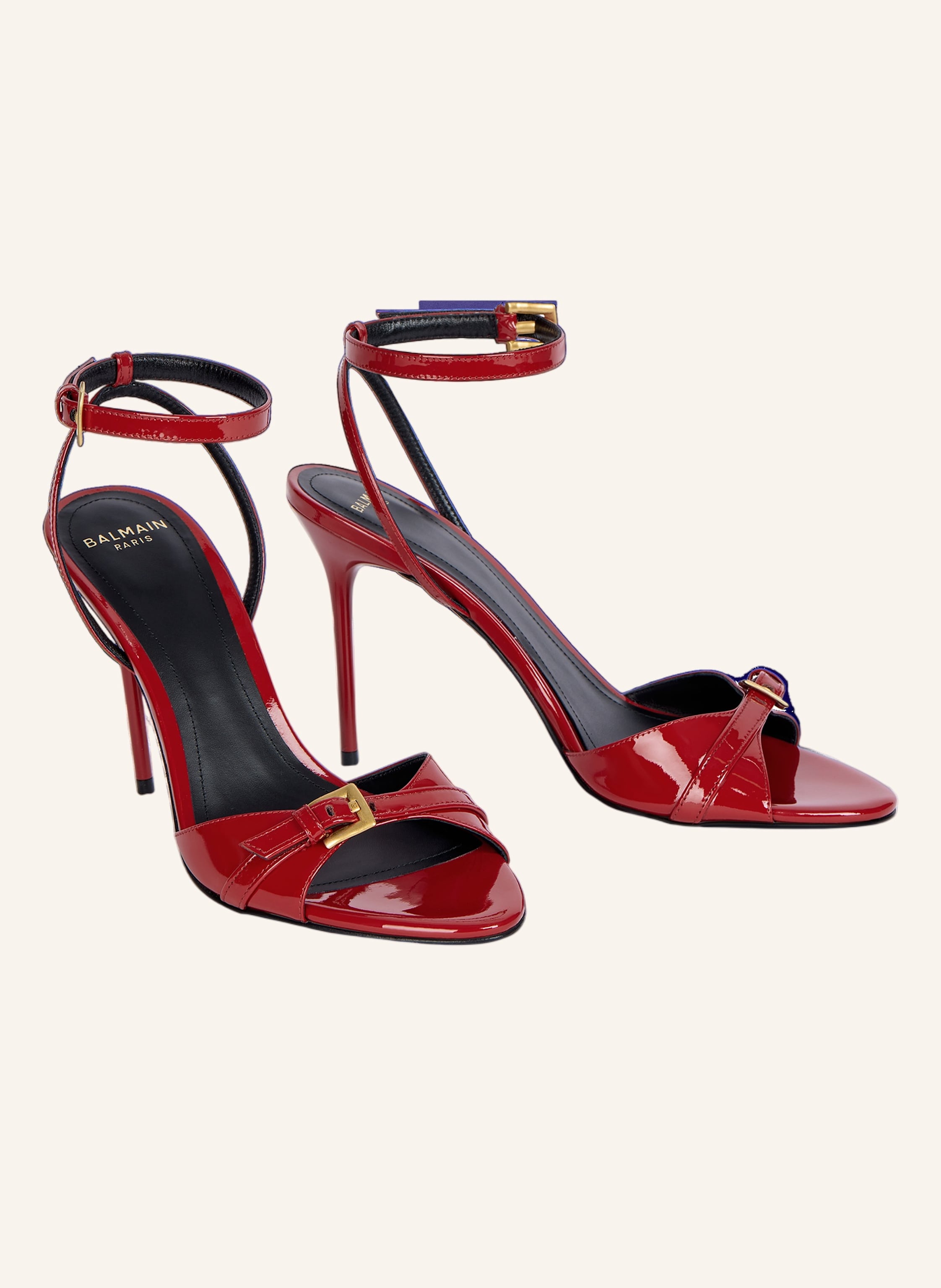 BALMAIN Anthem Sandalen aus glattem Kalbsleder