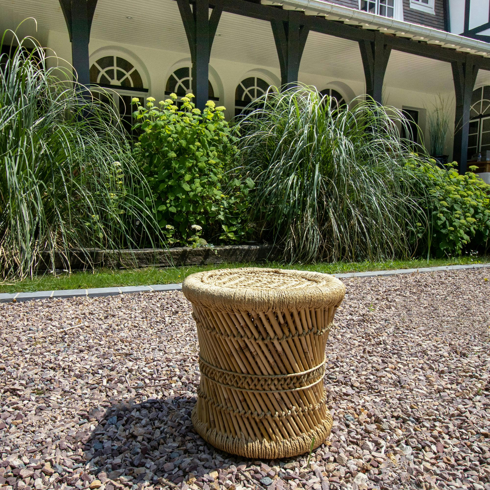 ZAMZEBE - Meuble d'appoint en bambou tressé naturel