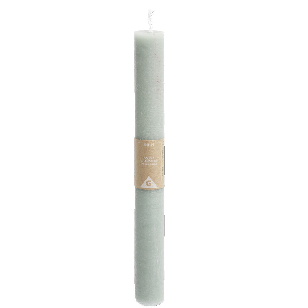 Bougie chandelle verte 8H