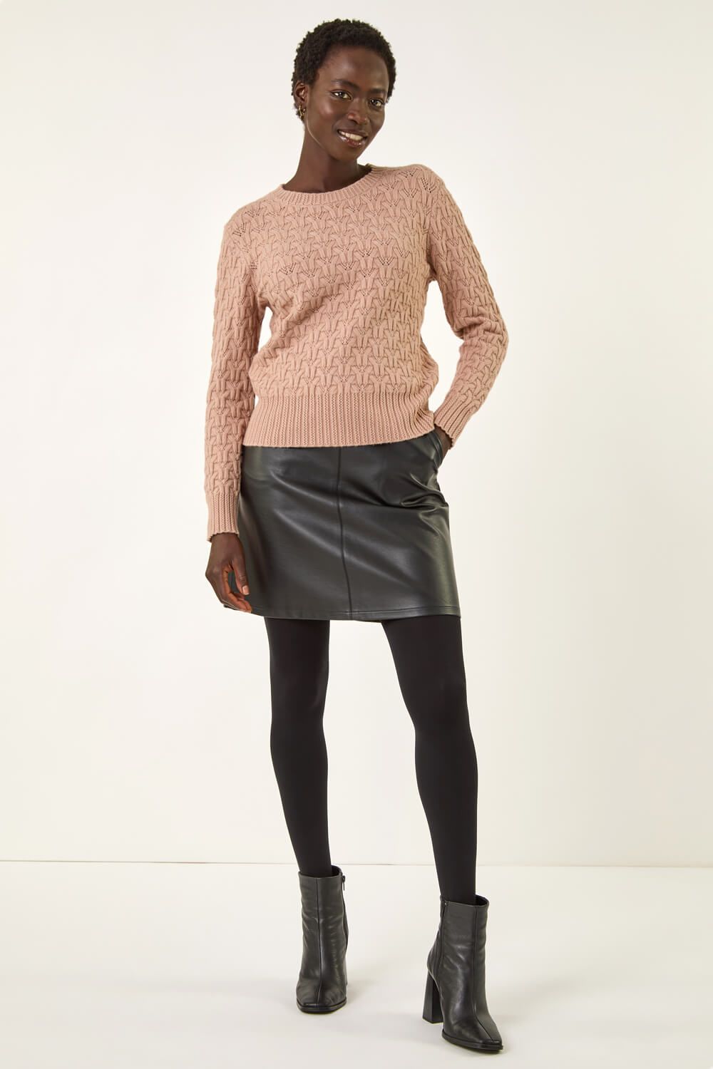 Roman Cable Knit Crew Jumper