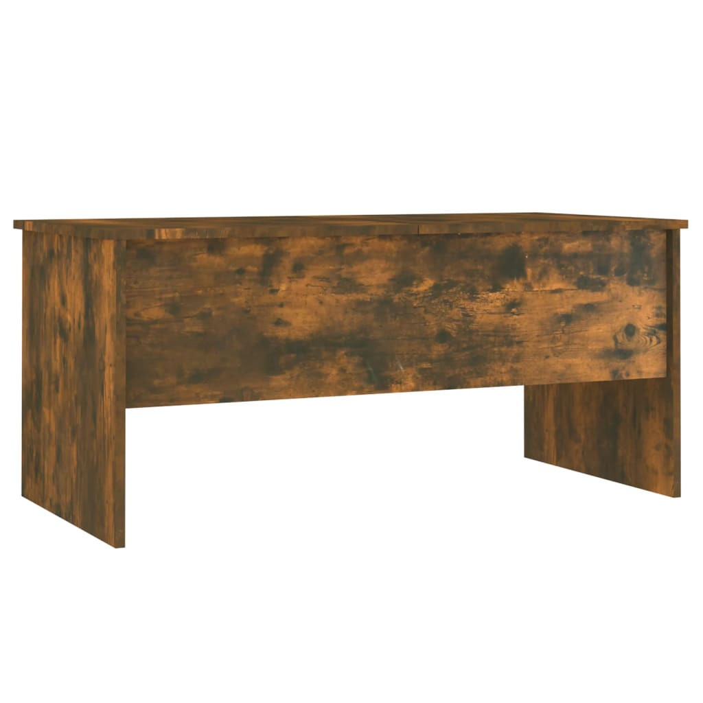 Stolik Kawowy Ława Stół Brązowy 102x50.5x46.5 Schowki Podnoszony Blat