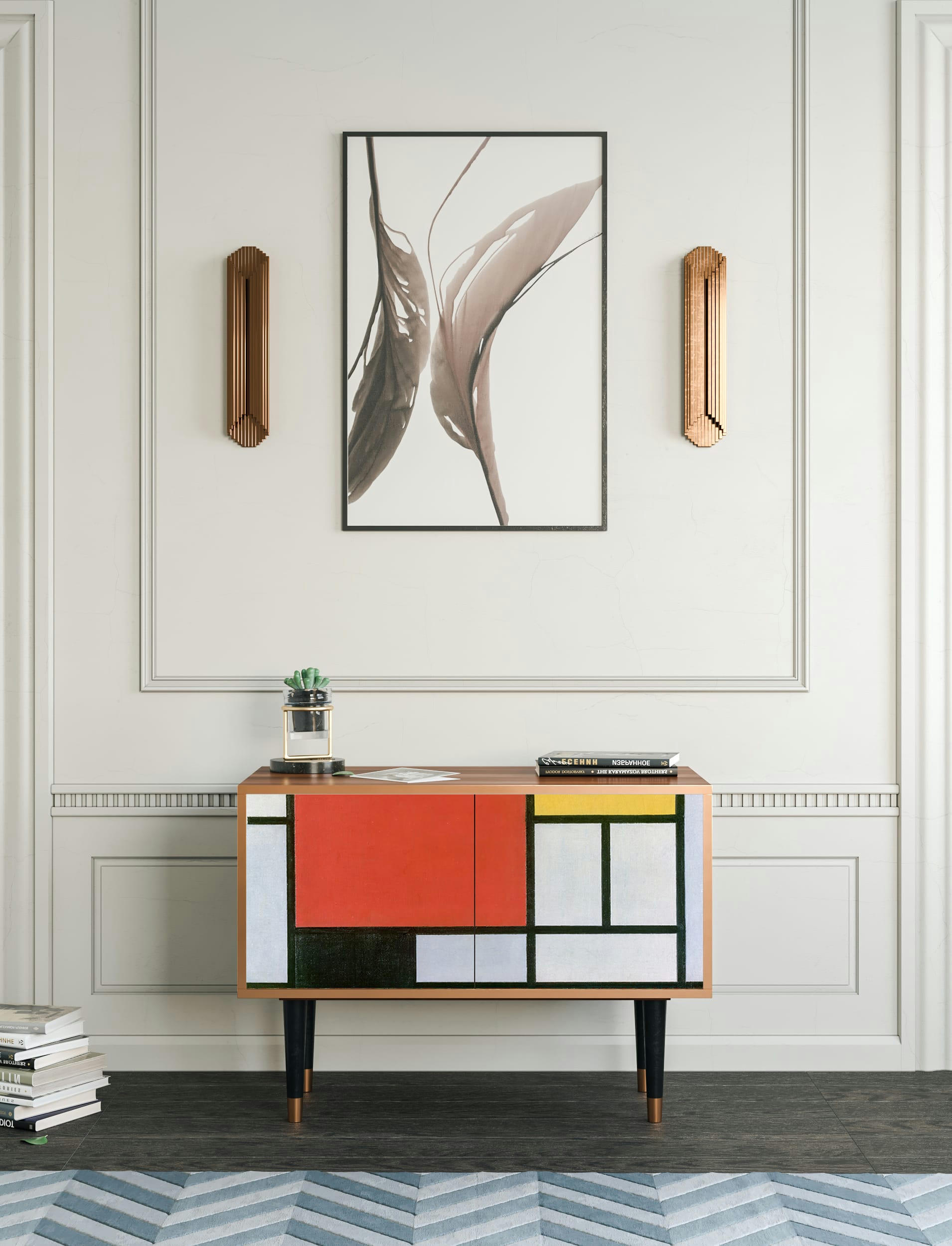 - Buffet bas  multicolore 2 portes L 94 cm