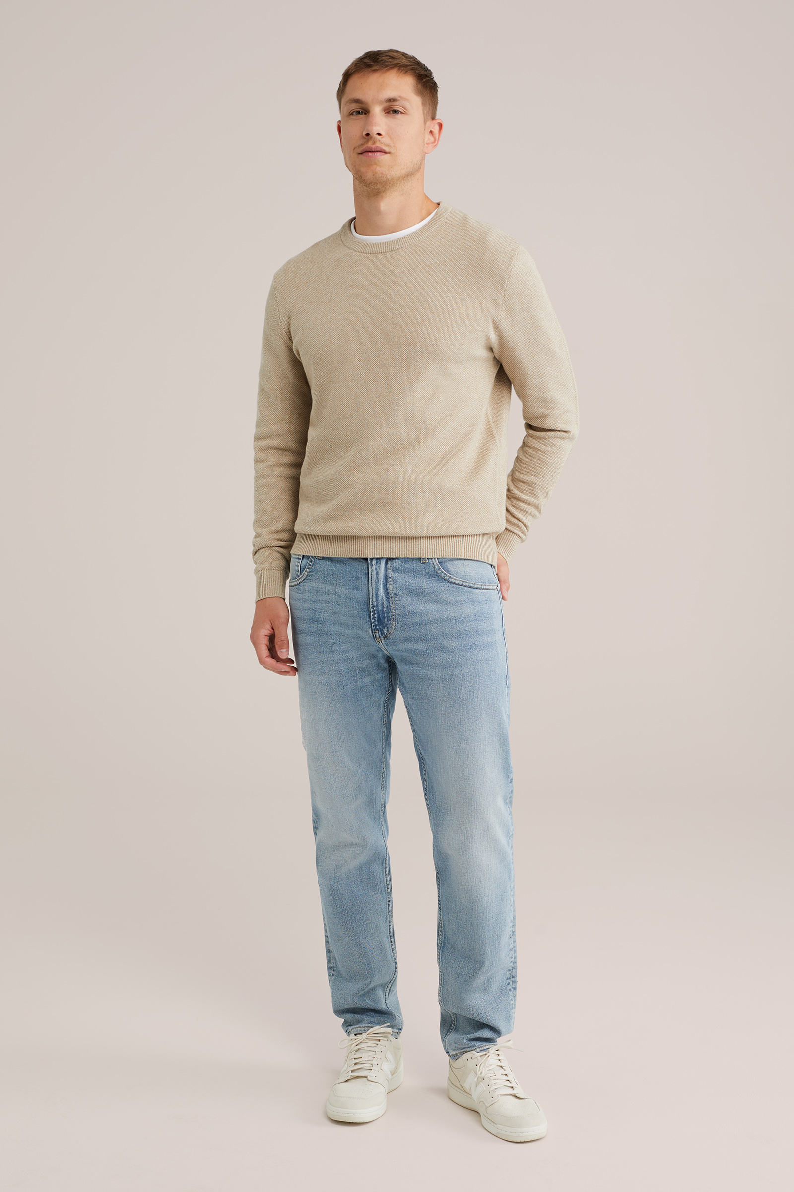 Heren slim fit jeans met medium stretch