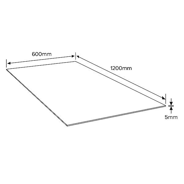 Panneau mousse légère forex - 120 x 60 cm, ép.5 mm (vendu au panneau)
