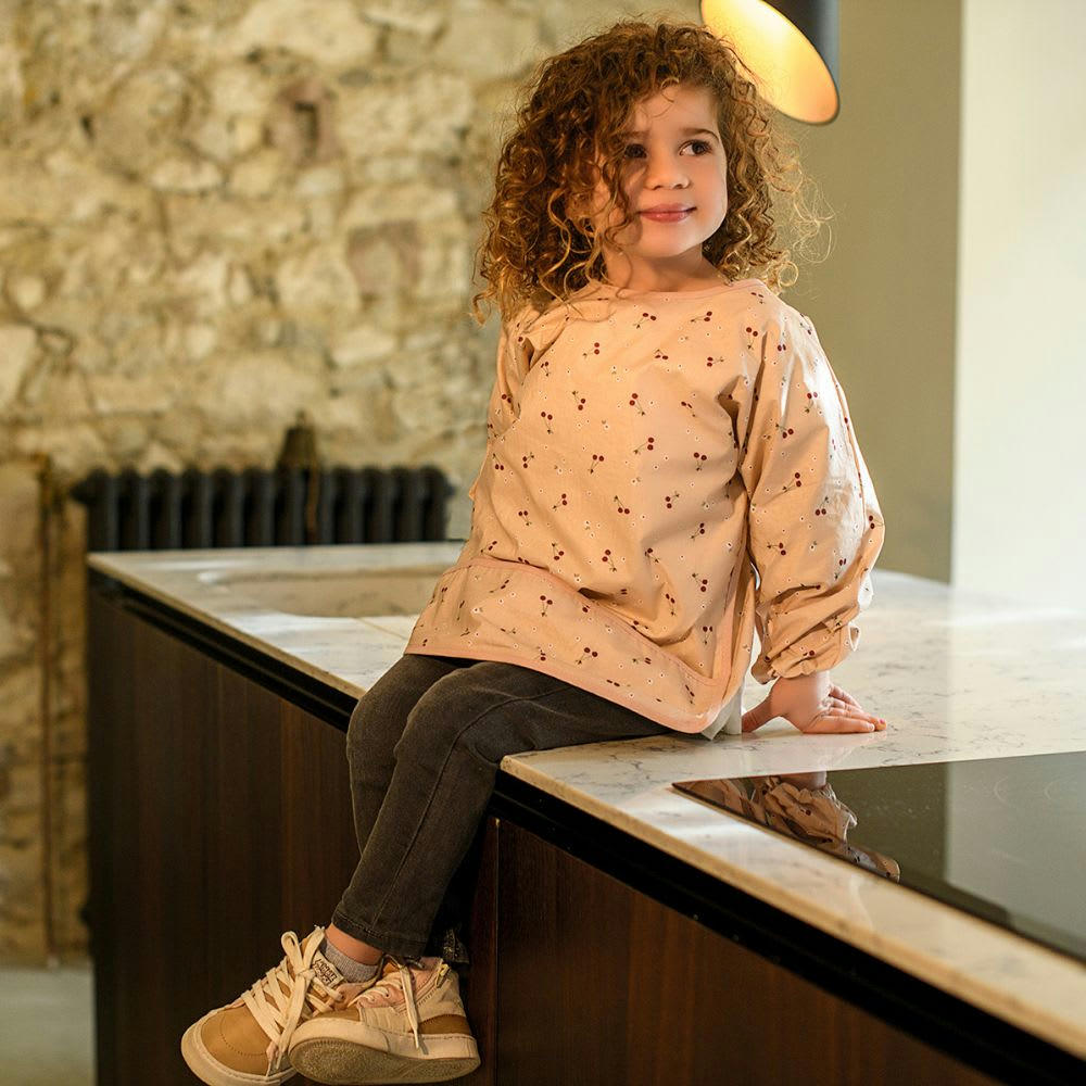 - Bavoir manches longues Cerise (6-24 mois)