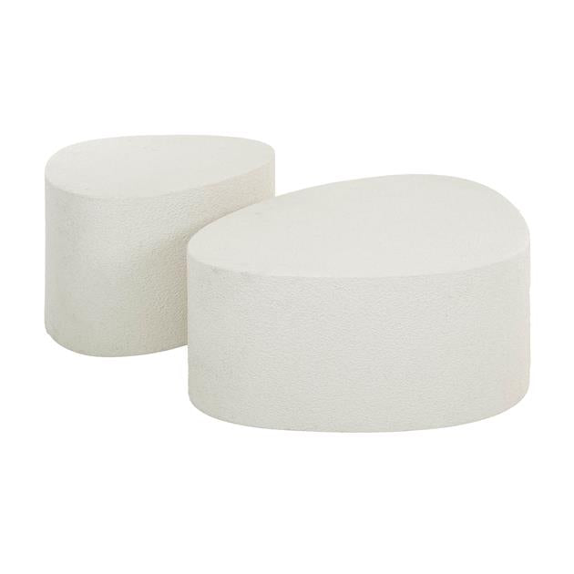 Giga Meubel Salontafel Stone Driehoekig - Marmer - Set van 2