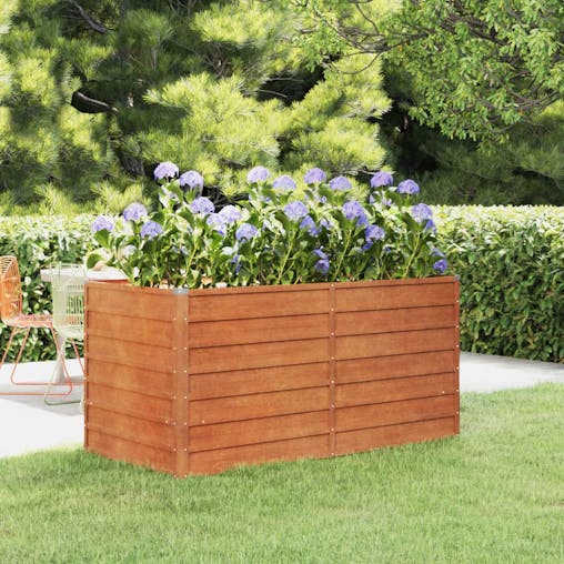 NNEVL Garden Raised Bed Rusty 160x80x77 cm Corten Steel