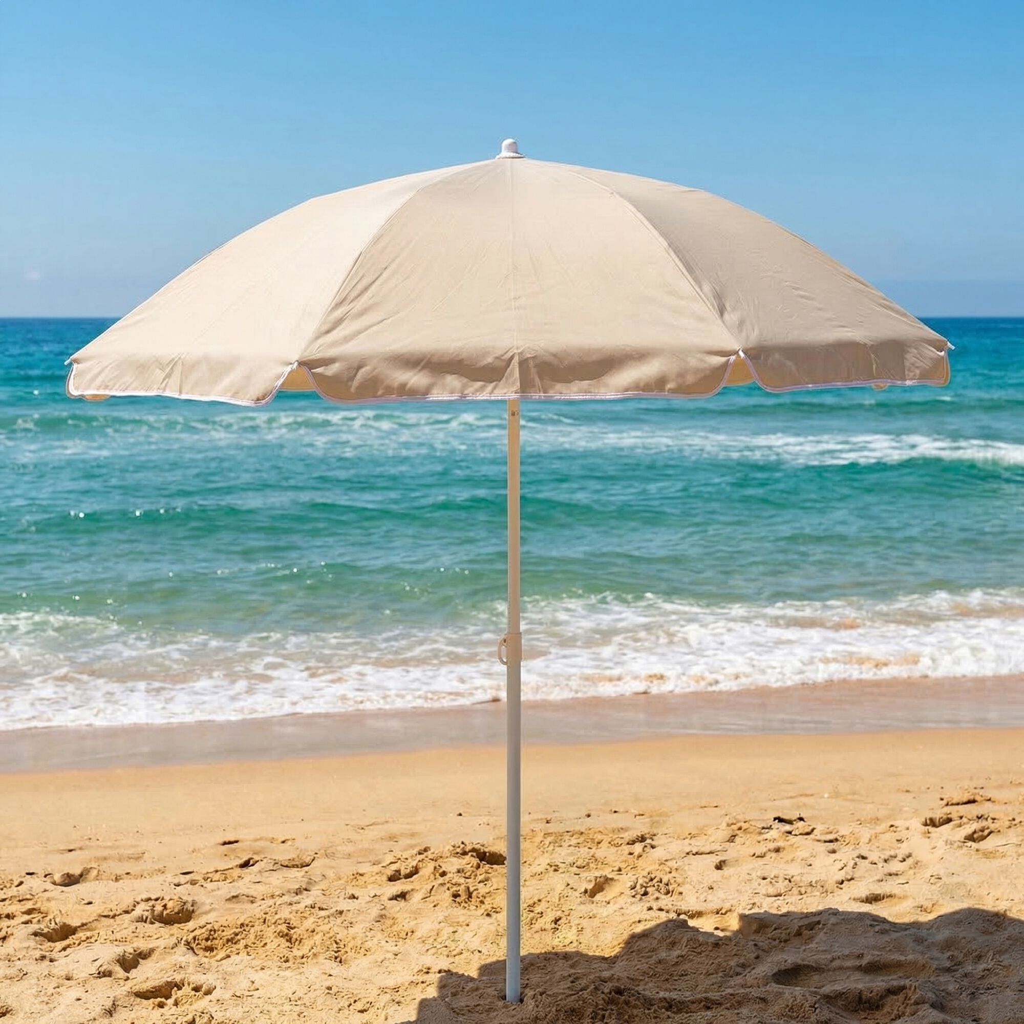 GASSIN - Parasol de plage D180cm - beige roucas