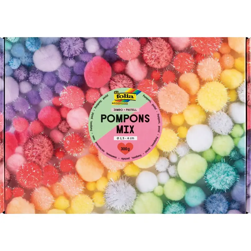 Party-Dekoration Pompons Mix pastel