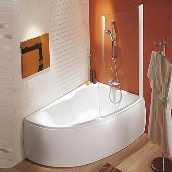 JACOB DELAFON Pare baignoire,1 volet, courbé Micromega Duo réversible
