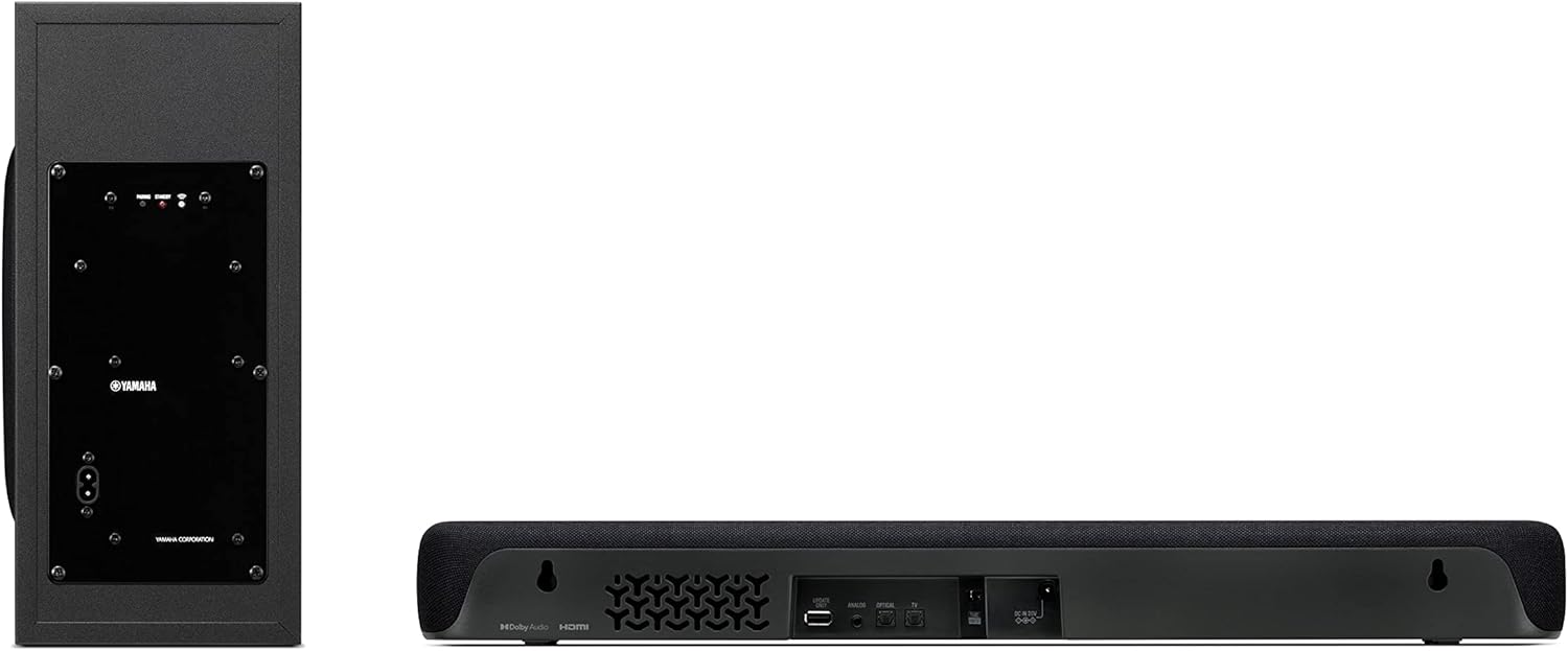Yamaha Audio SR-C30A Compact Sound Bar with Wireless Subwoofer and Bluetooth  Black