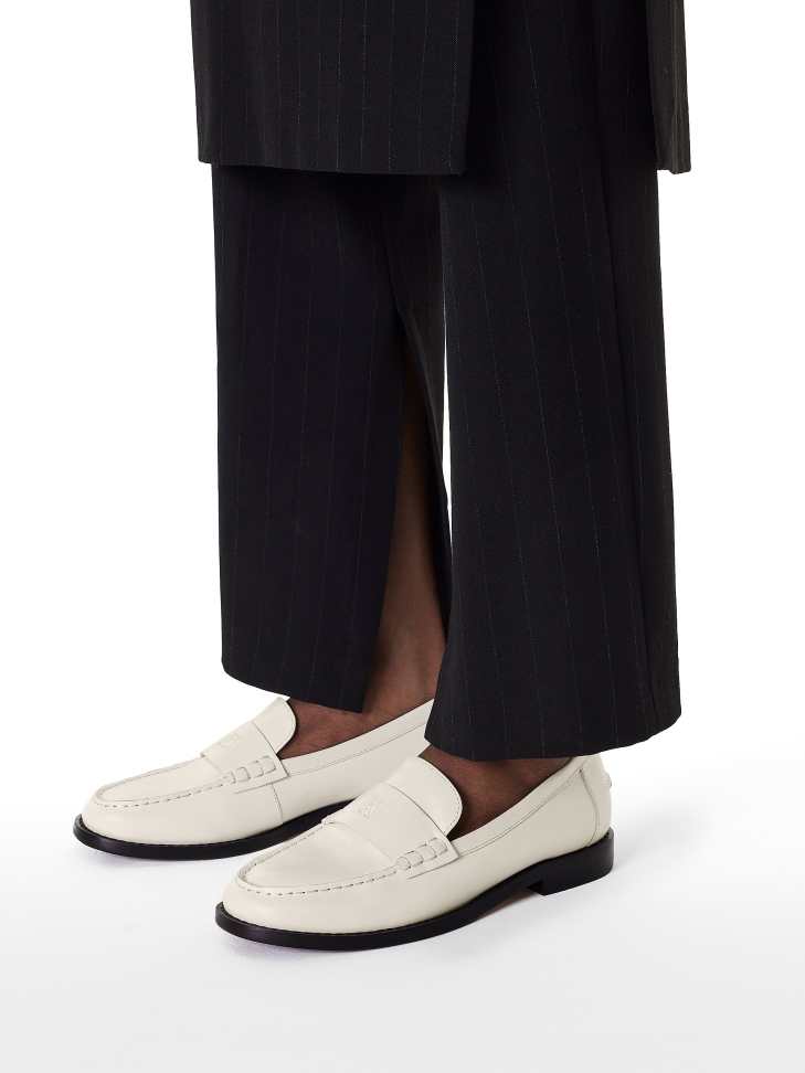 Slip-on leather loafers on a comfortable sole