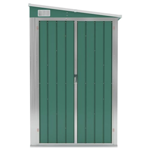 NNEVL Wall-mounted Garden Shed Green 118x382x178 cm Galvanised Steel