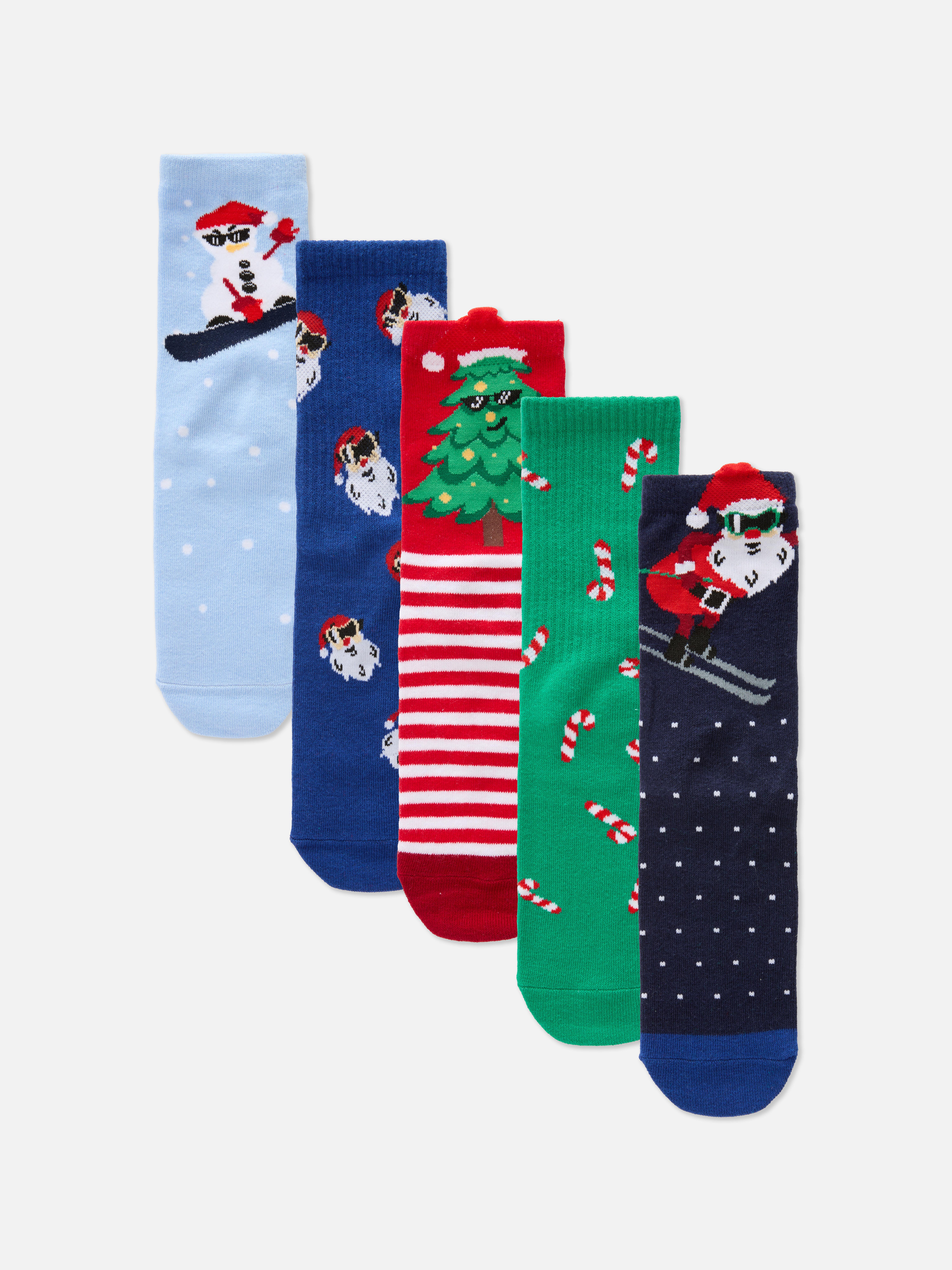 5-Pack Christmas Ankle Socks