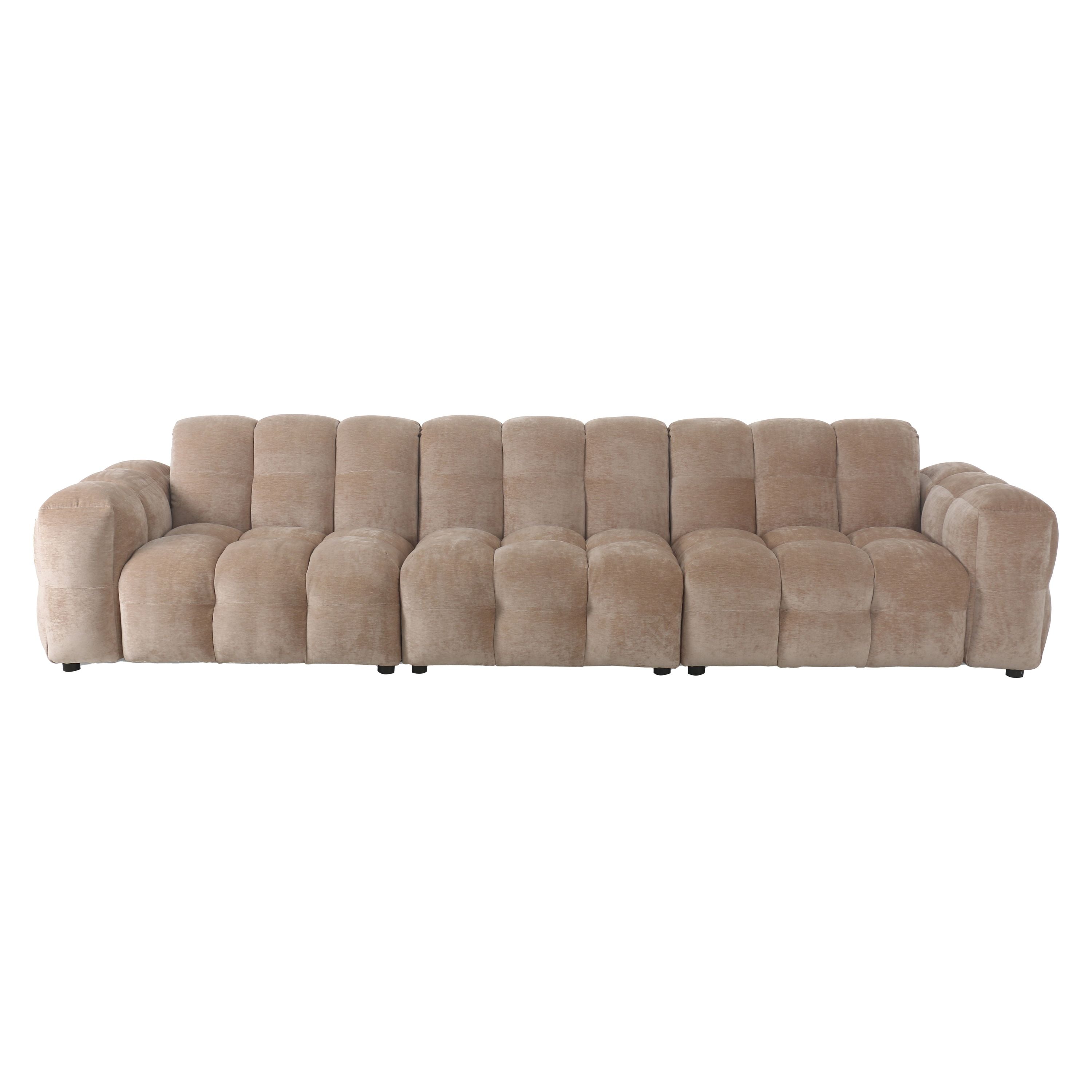Dutchbone Hackman 4,5-zitsbank Velours Beige