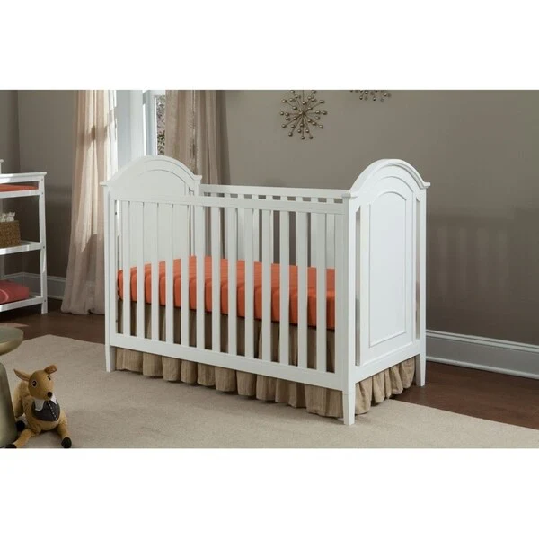 Harper White Cottage with Detailed Panel Crib