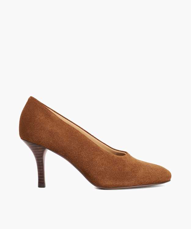 Abundant Chestnut - Suede High Heel Court Shoes