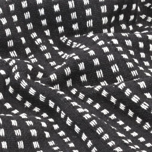 NNEVL Throw Cotton Squares 220x250 cm Black