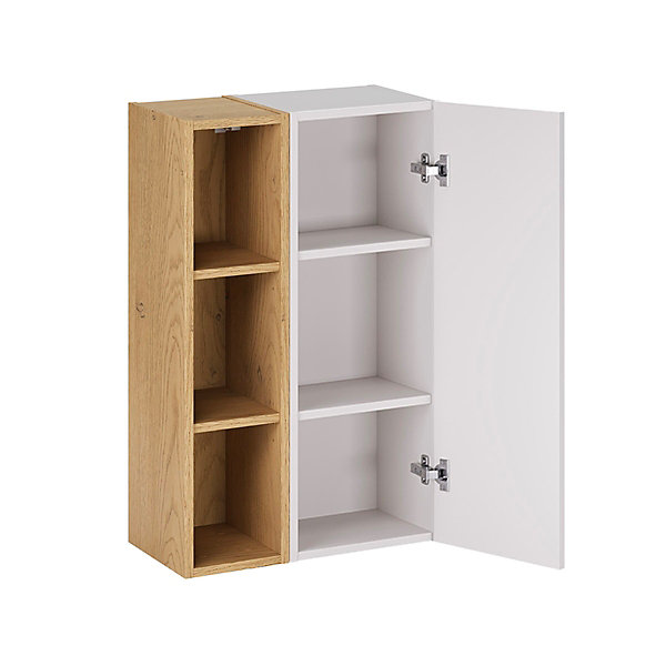 Armoire murale 3 niches Oria Blanc mat