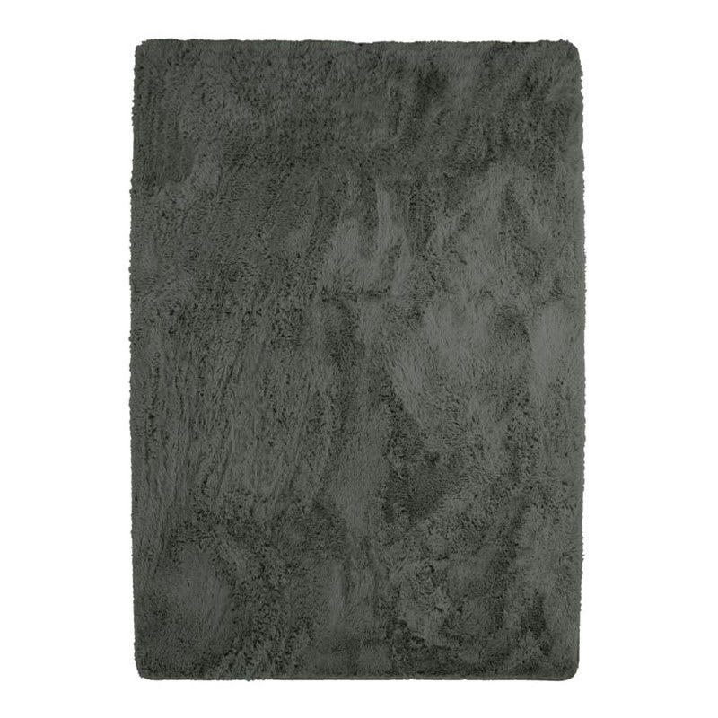 NEO - Tapis lavable à base fine et souple extra doux gris foncé 225x340