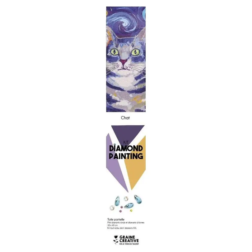 Bastelset Diamond Painting Katze
