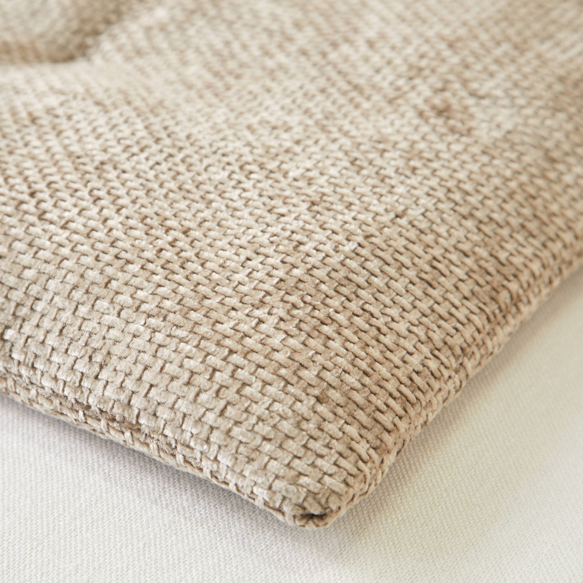 Long coussin de canapé tissage chenille
