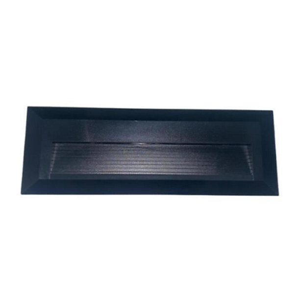 Applique Murale LED en Saillie Rectangle 3W Noire IP65 pour Escaliers - Blanc Neutre 4200k - 5500k - SILUMEN
