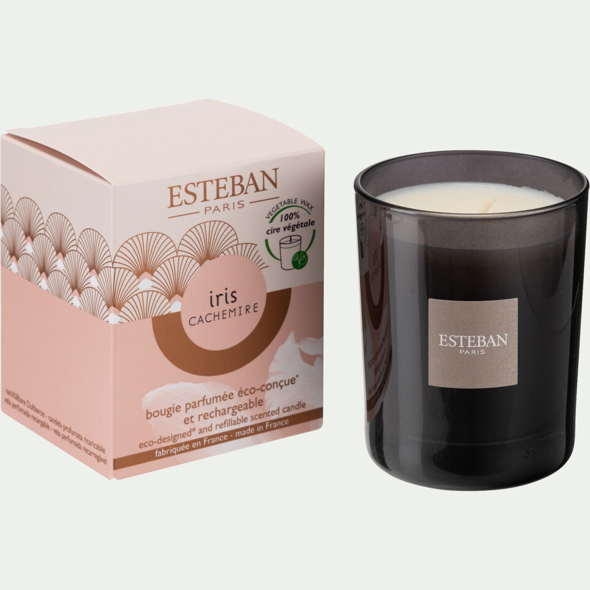 ESTEBAN - Bougie parfumée senteur iris cachemire 180g