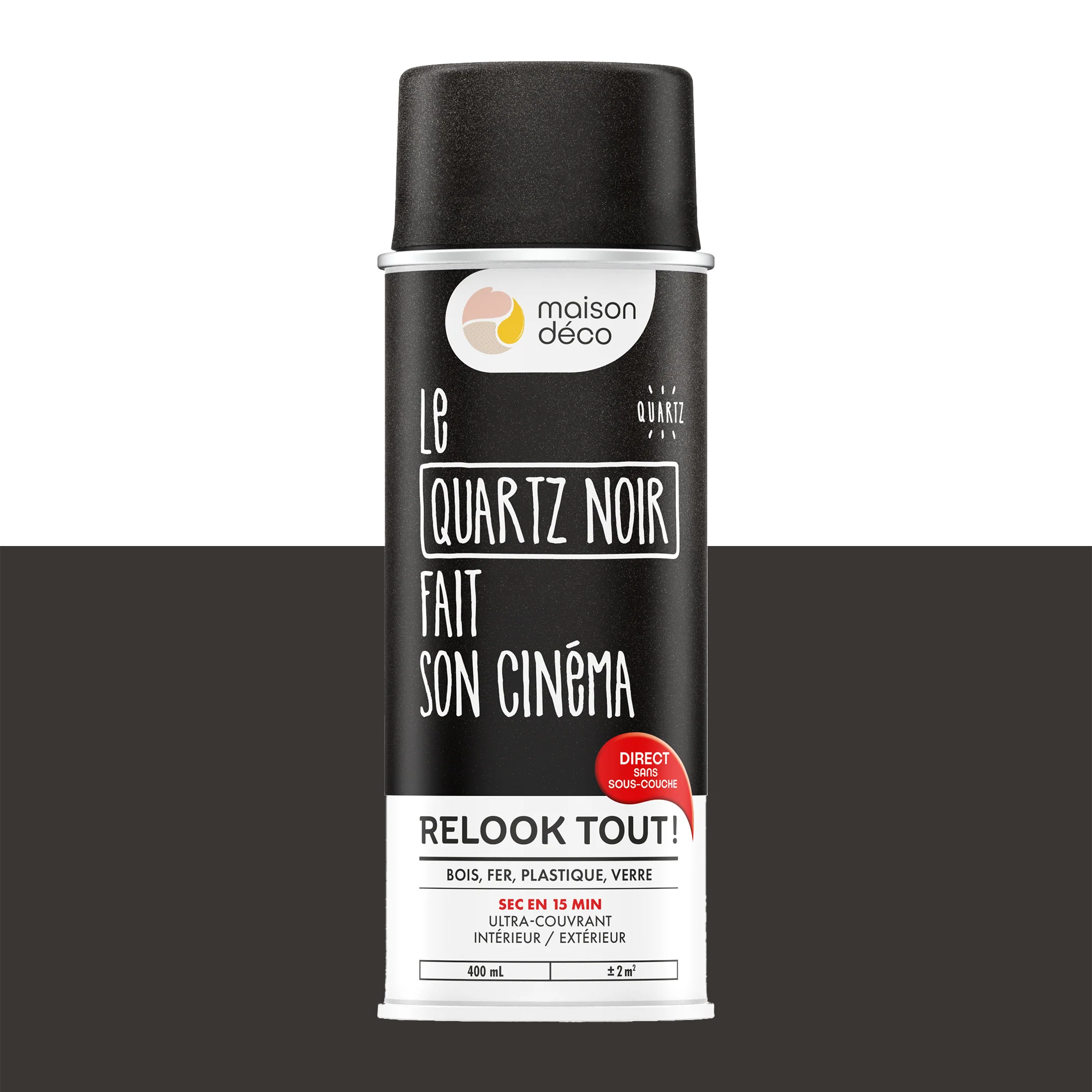 Relook tout aérosol Peinture Bombe de peinture quartz noir Satiné 0,4 L