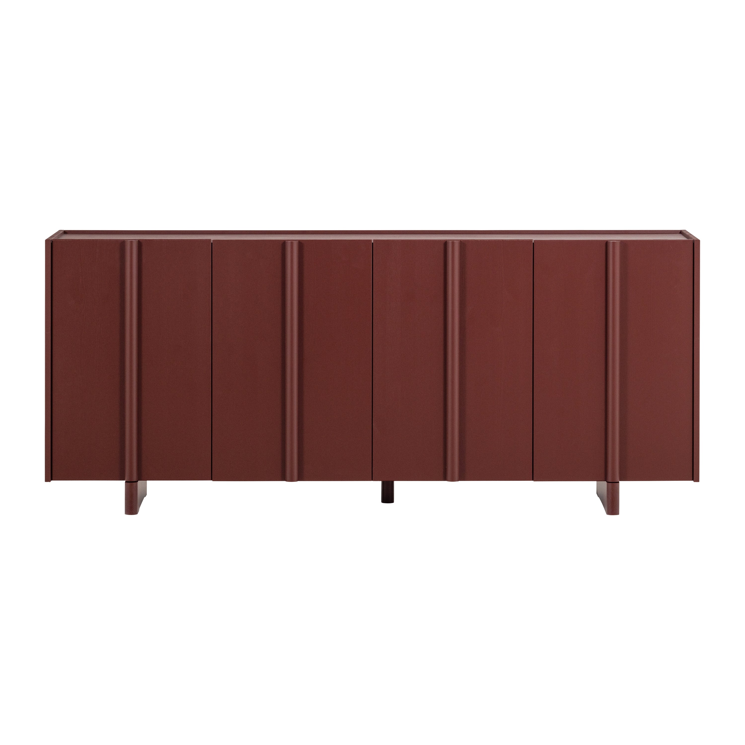 WOOOD x fonQ Basu Dressoir Grenenhout B 200 cm - Bordeauxrood