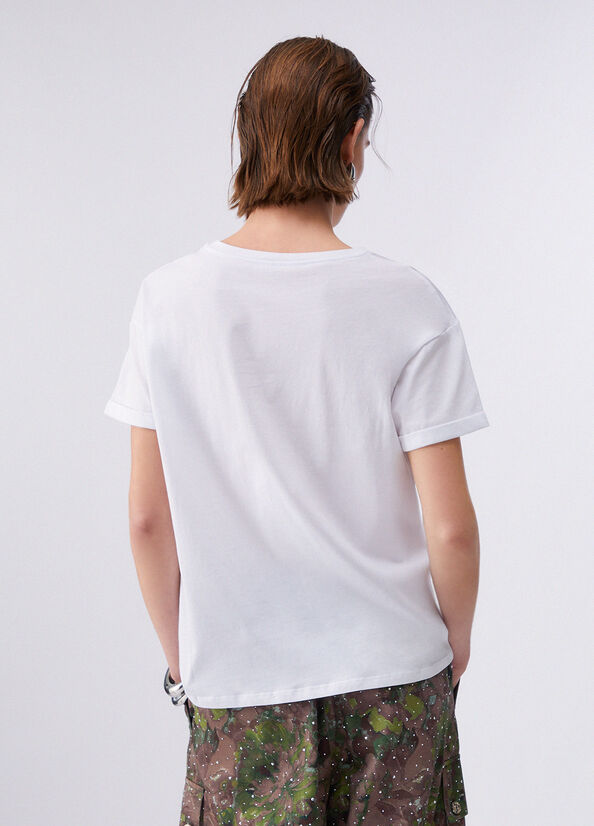 T-shirt con tasca gioiello